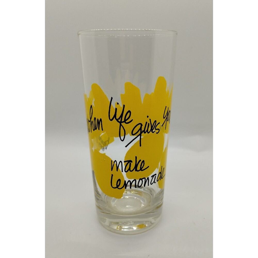 BANCROFT 1979 "When Life Gives You Lemons" Glass - Tumbler - 6.5" Tall - Vintage